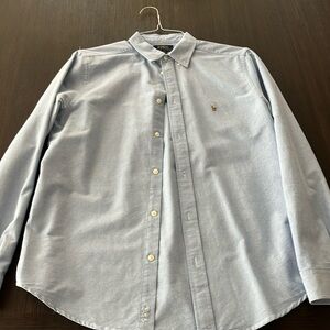 Ralph Lauren teen boys blue bottom down shirt sz XL